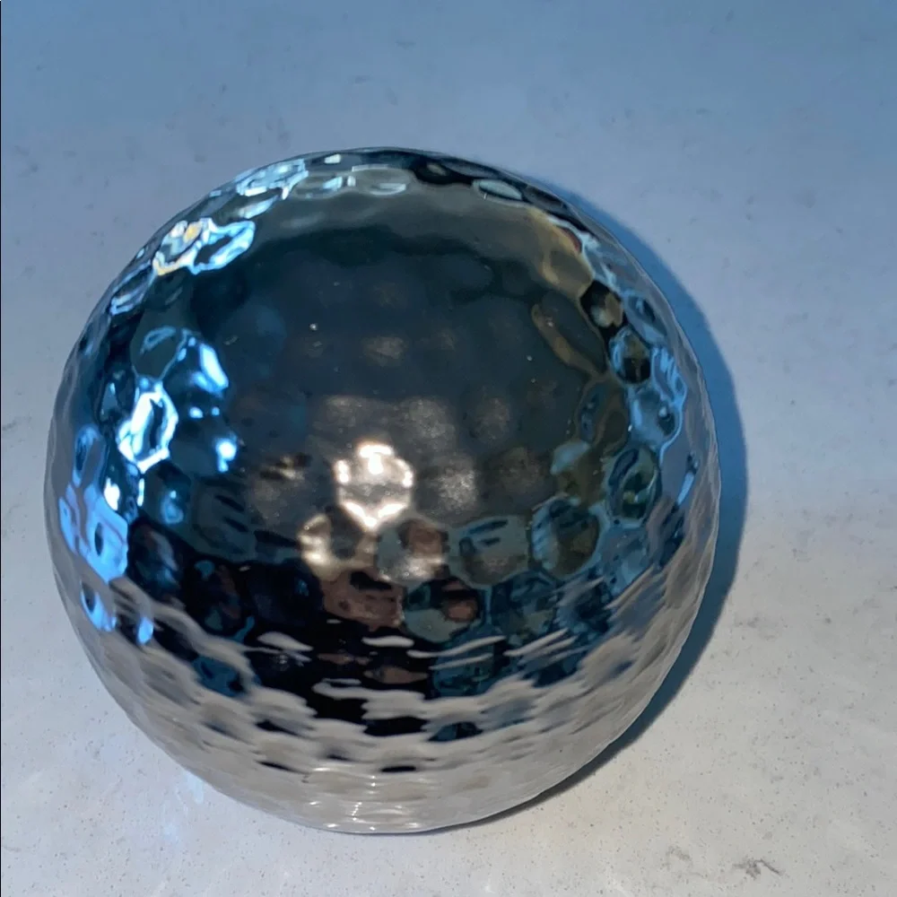 Silver Hammered‎ Decorative Sphere